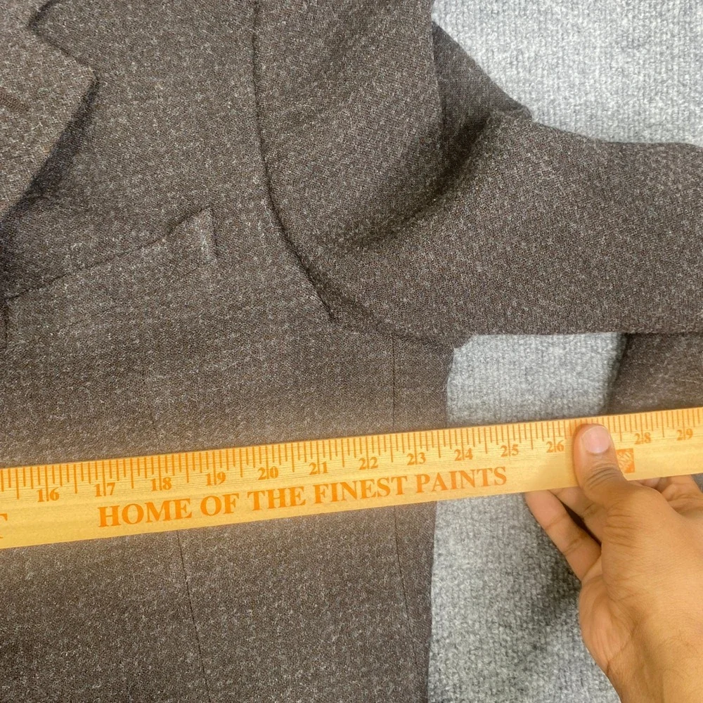 Armani Collezioni Mens Brown Wool Blend 3 Button Blazer Jacket Italy Size 46